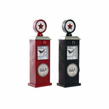 Table clock DKD Home Decor Red Navy Blue Petrol Vintage gasolinera (2 Units),,,