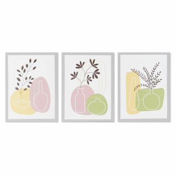 Canvas DKD Home Decor Pinewood Canvas 30 x 1,8 x 40 cm,,,