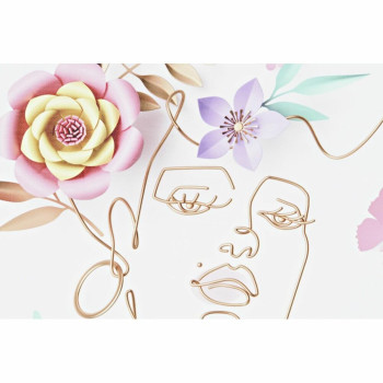 Canvas DKD Home Decor Canvas MDF Wood 40 x 1,8 x 40 cm,,,