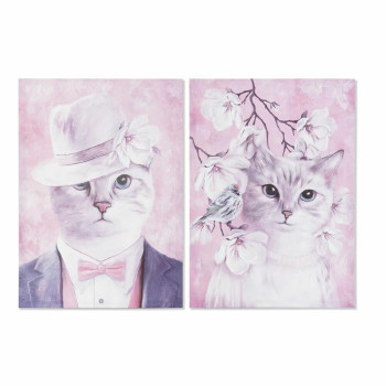 Canvas DKD Home Decor Pinewood Canvas 50 x 1,8 x 70 cm,,,