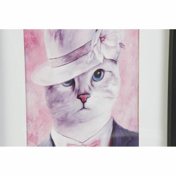 Painting DKD Home Decor Cats (35 x 2,5 x 45 cm) (35 x 2 x 45 cm) (4 Units),,,