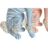 Decorative Figure DKD Home Decor 18 x 10 x 30,5 cm Scandi Blue Pink (2 Units),,,