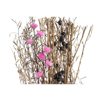букет DKD Home Decor Розовый Коричневый Белый Сухой цветок (2 штук) (30 x 30 x 65 cm)