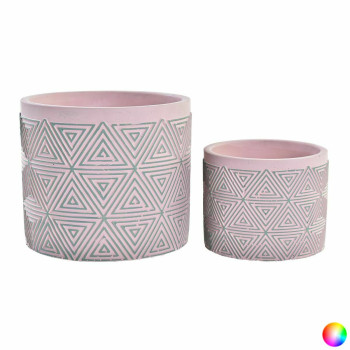 Sodinamųjų komplektas DKD Home Decor Cementas 2 Dalys 2 vnt. (17 x 17 x 15 cm),,,