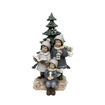 Jõuluehe DKD Home Decor Vaik Poisid (11,5 x 11,5 x 21 cm) (2 Ühikut),,,