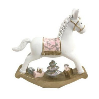 Jõuluehe DKD Home Decor Hobune Vaik (14 x 3,5 x 14 cm) (2 Ühikut),,,
