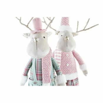 Jõuluehe DKD Home Decor Põhjapõder Polüester (20 x 17 x 60 cm) (2 Ühikut),,,