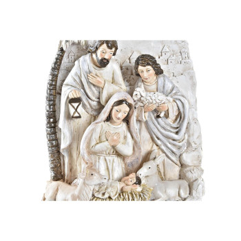 Kristuse sünni komplekt DKD Home Decor Kuldne Kreemikas Vaik Mitmevärviline (18 x 9 x 25,5 cm) (2 Ühikut),,,