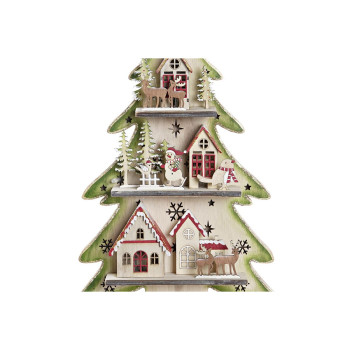 Jõulupuu DKD Home Decor Punane Puu Sinine Roosa Puit Roheline (23 x 9 x 47 cm) (2 Ühikut),,,