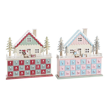Advendikalender DKD Home Decor Puit Maja (32 x 8 x 33 cm) (2 Ühikut),,,