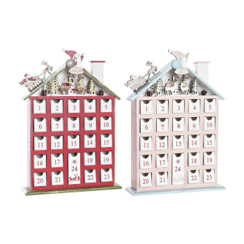 Advendikalender DKD Home Decor Puit Maja (27 x 7 x 40 cm) (2 Ühikut),,,