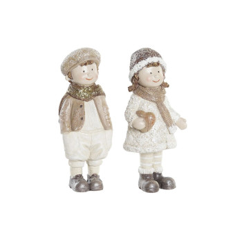 Kalėdų papuošalai DKD Home Decor Derva Berniukai (6,5 x 5 x 14 cm) (2 vnt.),,,