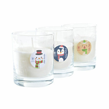 Žvakė DKD Home Decor Kalėdos Lėlė-snieguolė (3 vnt.),,,