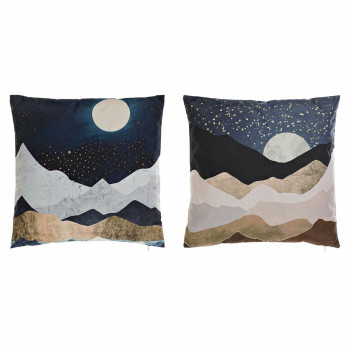 Pagalvėlė DKD Home Decor Spalvotas Mėnulio 45 x 10 x 45 cm (2 vnt.),,,