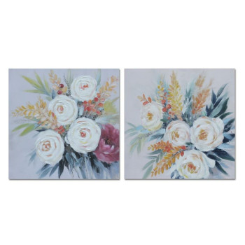 Canvas DKD Home Decor Canvas MDF Wood 80 x 2,8 x 80 cm,,,