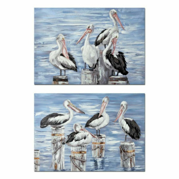 Canvas DKD Home Decor Canvas MDF Wood 100 x 3 x 70 cm,,,