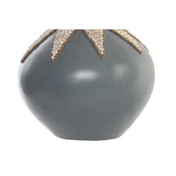 Vaza DKD Home Decor Mėlyna Balta Bambukas Kriauklės (30 x 30 x 40 cm) (2 vnt.),,,
