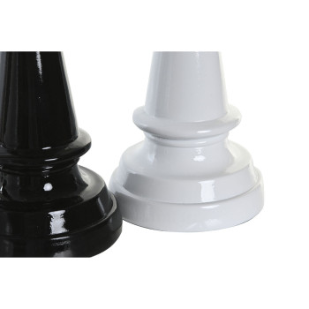 Decorative Figure DKD Home Decor Black White Resin Chess Pieces Modern (11 x 11 x 27,5 cm) (4 Units),,,
