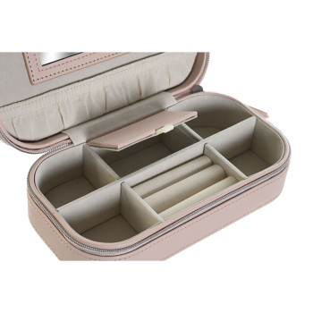 Jewelry box DKD Home Decor White Grey Lilac Light Pink Polyurethane Mirror 18,5 x 10 x 5 cm (2 Units),,,