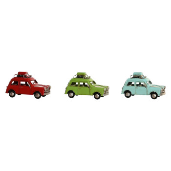 Decorative Figure DKD Home Decor Red Green Sky blue Car Vintage 16 x 7,5 x 9 cm (3 Units),,,