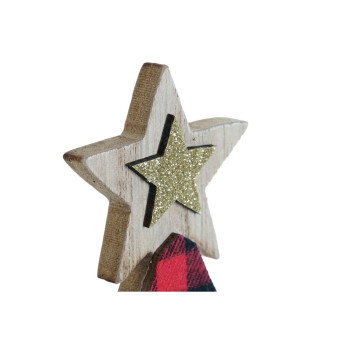 Kalėdų papuošalai DKD Home Decor Juoda Raudona Medis 11,5 x 4 x 31 cm,,,