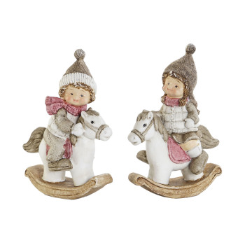 Kalėdų papuošalai DKD Home Decor Spalvotas 8,8 x 4,8 x 12,5 cm (2 vnt.),,,