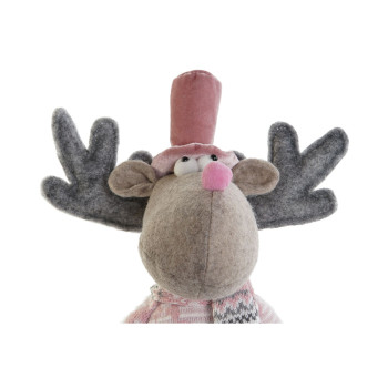 Kalėdų papuošalai DKD Home Decor Spalvotas Šiaurės elnias 16,5 x 11,4 x 40,6 cm (2 vnt.),,,