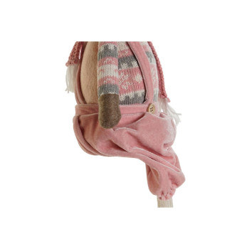 Kalėdų papuošalai DKD Home Decor Balta Ruda Rožinė Šiaurės elnias 17 x 14 x 63,5 cm (2 vnt.),,,