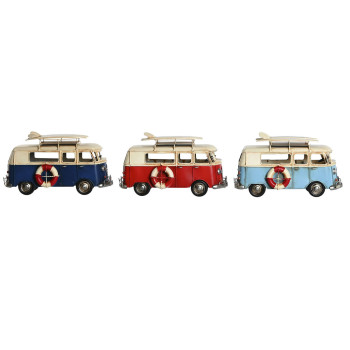 Decorative Figure Home ESPRIT Blue Red Navy Blue 27 x 11,5 x 15,5 cm (3 Units),,,