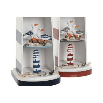 Decorative Figure Home ESPRIT Blue Red Headlight 14 x 16 x 52 cm (2 Units),,,
