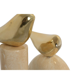 Decorative Figure Home ESPRIT Golden Ivory Birds Romantic 19 x 11,5 x 27 cm,,,