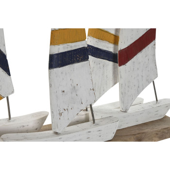 Decorative Figure Home ESPRIT White Navy Blue 67,5 x 13,5 x 46 cm,,,