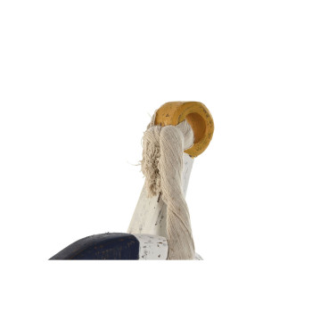 Decorative Figure Home ESPRIT White Natural Navy Blue 34 x 9 x 45 cm,,,