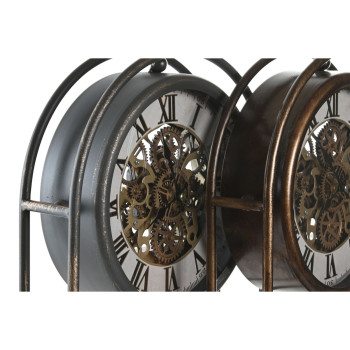 Stalinis laikrodis Home ESPRIT Juoda Auksinis Vintage (2 vnt.),,,