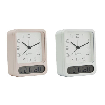 Stalinis laikrodis Home ESPRIT Balta (2 vnt.),,,