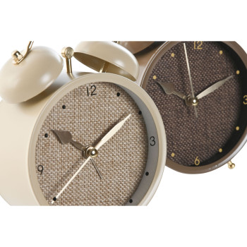 Stalinis laikrodis Home ESPRIT Ruda Rusvai gelsva (2 vnt.),,,