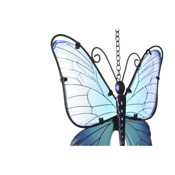 Wall Decoration Home ESPRIT Blue Orange Butterfly Shabby Chic 23 x 13 x 90 cm (2 Units),,,