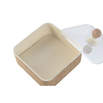 Jewelry box Home ESPRIT Light brown Metal 16 x 16 x 11 cm (2 Pieces),,,