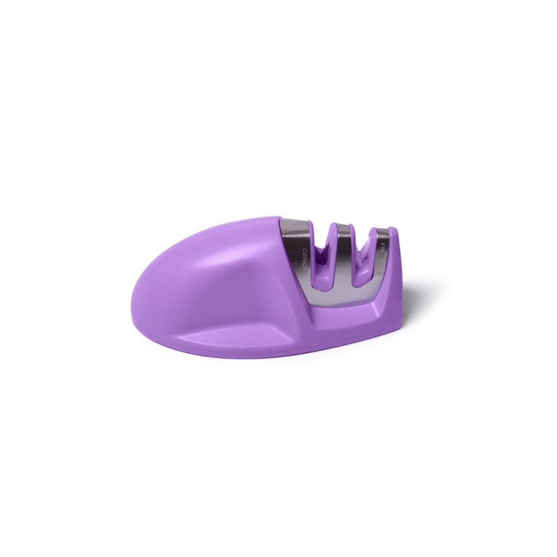 Knife sharpener 10x4x5 cm, color LILAC (carbide and ceramic)