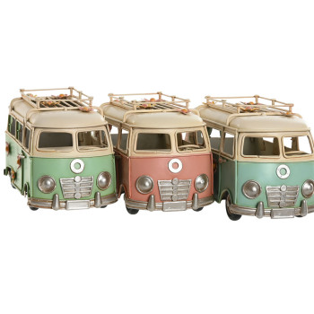 Decorative Figure Home ESPRIT Blue Green Pink Vintage 20 x 9 x 11 cm (3 Units),,,