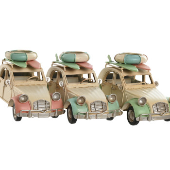 Decorative Figure Home ESPRIT Blue Green Pink Vintage 28 x 11 x 11,5 cm (3 Units),,,