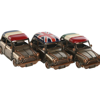 Decorative Figure Home ESPRIT Golden Silver Car Vintage 17 x 9 x 8 cm (3 Units),,,