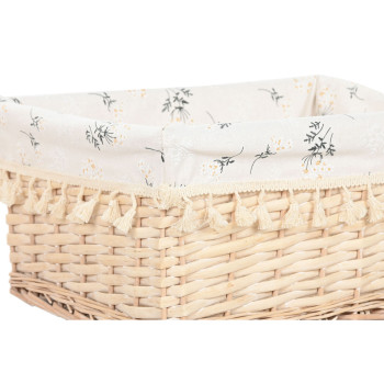 Pesukorv Home ESPRIT Naturaalne vitstest Shabby Chic 48 x 38 x 22 cm 5 Tükid,,,
