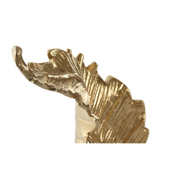 Decorative Figure Home ESPRIT White Golden Leaf of a plant 20 x 7 x 22 cm,,,