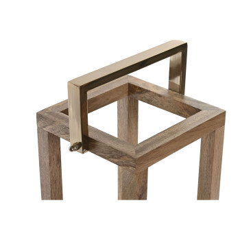 Подсвечник Home ESPRIT Коричневый Сталь Древесина манго 25 x 25 x 54 cm