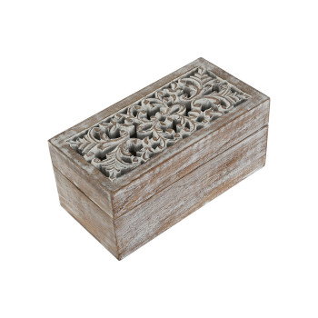 Jewelry box Home ESPRIT White Natural Mango wood (2 Pieces),,,