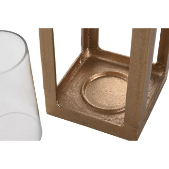 Latarnia Home ESPRIT Kuldne Alumiinium Kristall Araablane 15 x 15 x 52 cm,,,