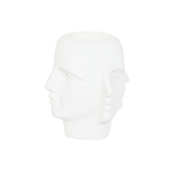Planter Home ESPRIT White Magnesium Modern Face 49 x 49 x 50 cm,,,
