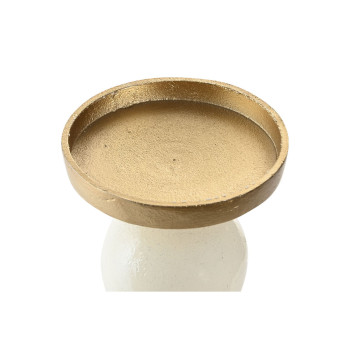 Kandelaaber Home ESPRIT Valge Kuldne Alumiinium Kaasaegne 15 x 15 x 33 cm,,,