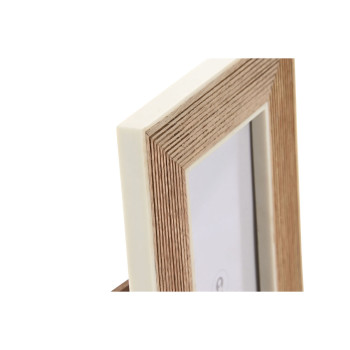 Photo frame Home ESPRIT White Natural Resin Mango wood Urban,,,